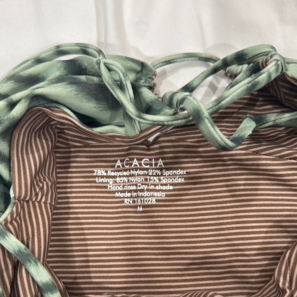 Acacia Green Zebra Print Swimsuit - Picture 2 of 2